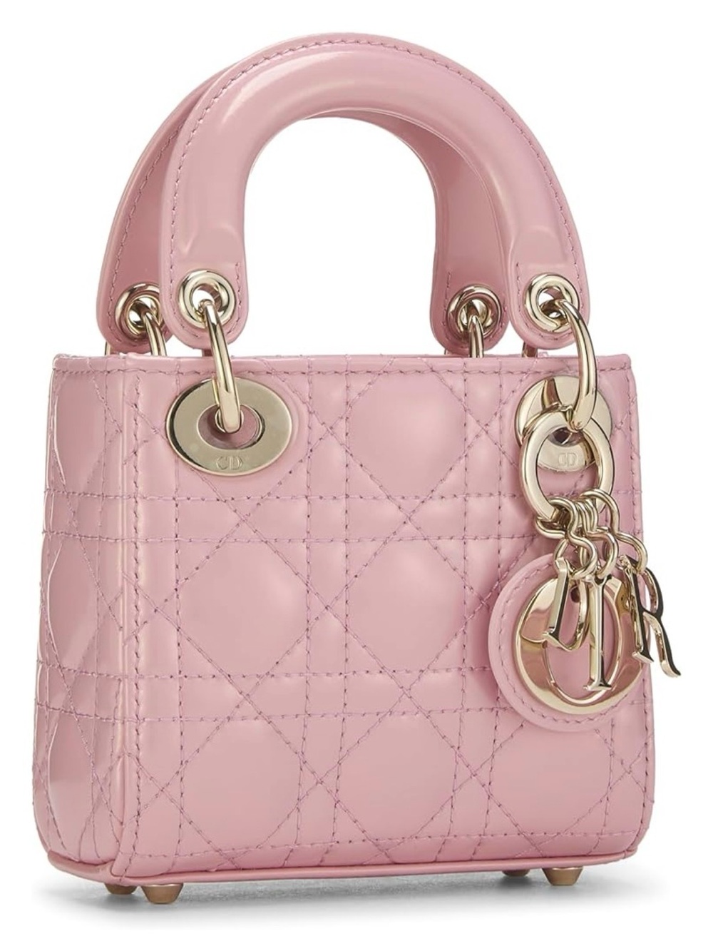 Dior Baby Pink Mini Lady Tote with Gold Hardware - Picture 9 of 12